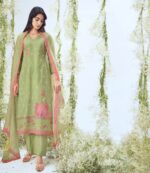 My Fashion Road Ganga Asraar Plazzo Dress Material | Green