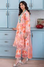 My Fashion Road Afrozeh Printkari Luxury Summer Lawn Unstitched Collection 2023 | CORAL CRUSH