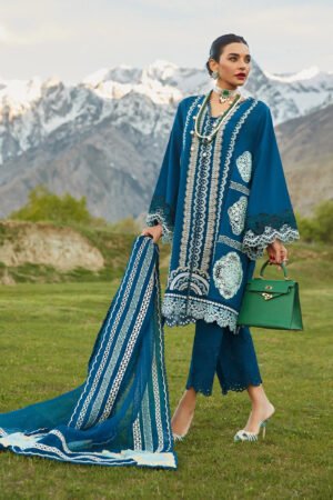 My Fashion Road Crimson Luxury Lawn By Saira Sakira Unstiched Collection 2023 | D7 A