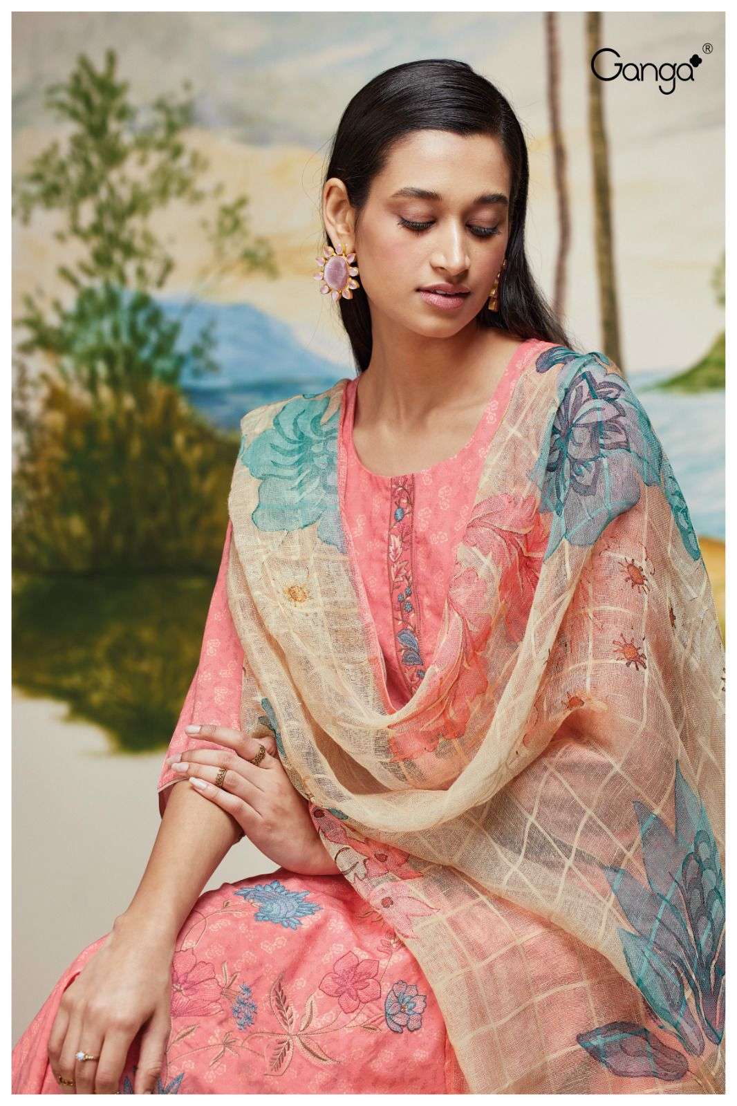 Ganga Deepa Exclusive Designer Print Cotton Suit