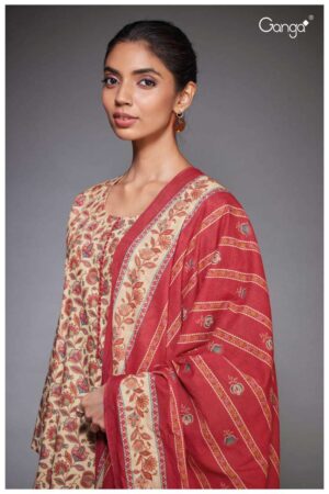 My Fashion Road Ganga Disha Fancy Ladies Branded Cotton Suit | Red