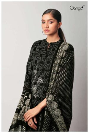 My Fashion Road Ganga Vasudha Fancy Cotton Salwar Kameez Suit | Black
