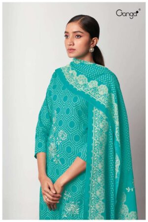 My Fashion Road Ganga Vasudha Fancy Cotton Salwar Kameez Suit | Blue