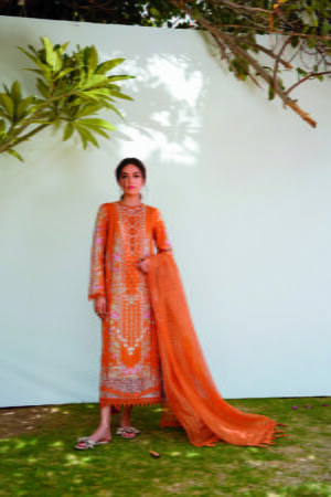 My Fashion Road Qalamkar Qlinekari Lawn Unstitched Collection 2023 | Alaina