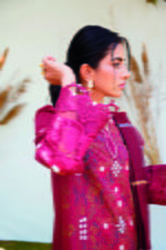 My Fashion Road Qalamkar Qlinekari Lawn Unstitched Collection 2023 | Ruby