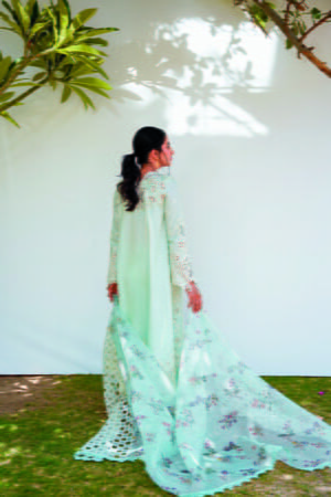 My Fashion Road Qalamkar Qlinekari Lawn Unstitched Collection 2023 | Aylin