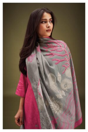 My Fashion Road Ganga Aaritra Cotton Silk Plazzo Unstitched Dress Material | S1864-D