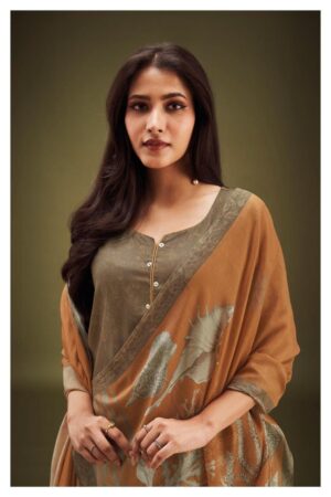 My Fashion Road Ganga Aaritra Cotton Silk Plazzo Unstitched Dress Material | S1864-A