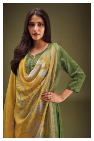 My Fashion Road Ganga Aaritra Cotton Silk Plazzo Unstitched Dress Material | S1864-C