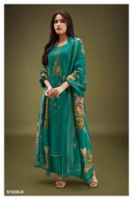 My Fashion Road Ganga Candra Cotton Silk Plazzo Unstitched Dress Material | S1808-D