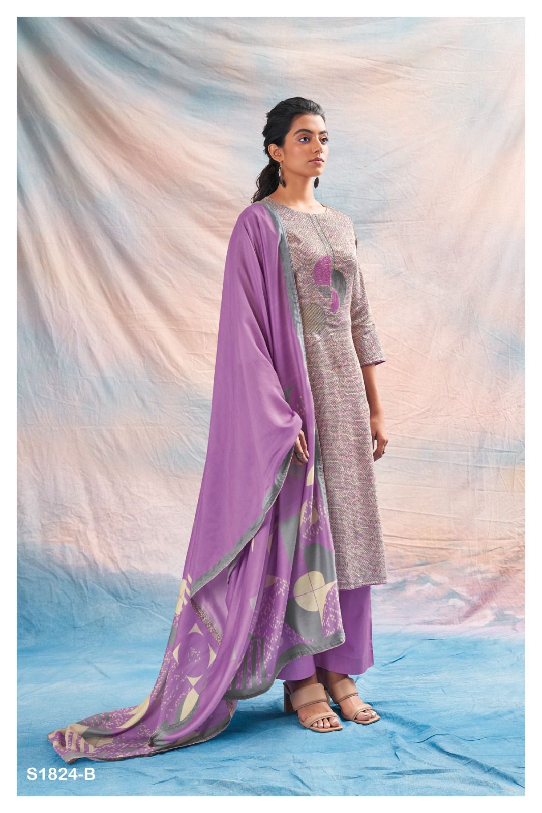 Buy DRAVINAM Trends Women's Cotton Print Unstitched Suit Set | Unstitched  Kurta Set | Salwar Suits For Women | Print Unstitched Salwar Suit Material  | Dress Material For Women (Peach) Online at