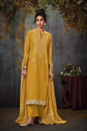 My Fashion Road Ganga Ina Plazzo Unstitched Dress Material | C1387