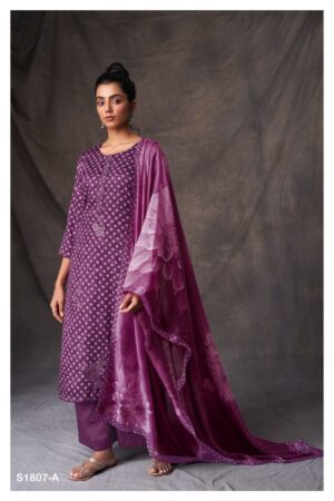 My Fashion Road Ganga Joelle Exclusive Fancy Cotton Unstitched Suit | S1807-A