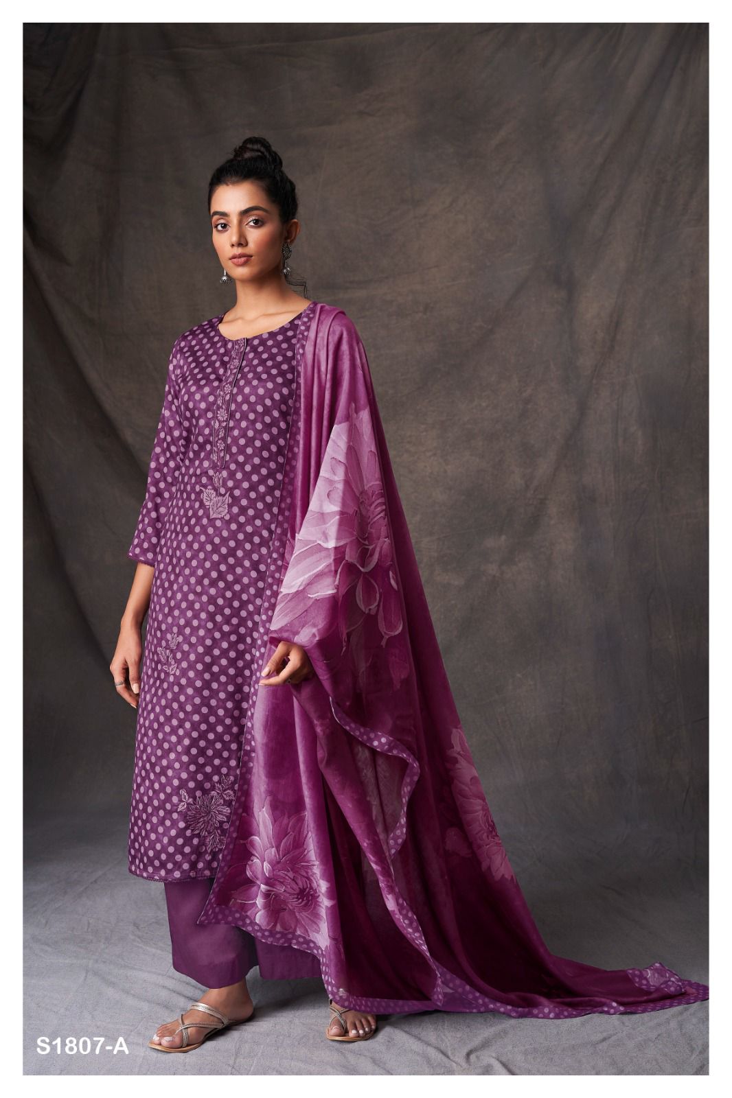 Levisha Pakistani Print Unstitched Cotton Suit Material Dark Pink – Stilento
