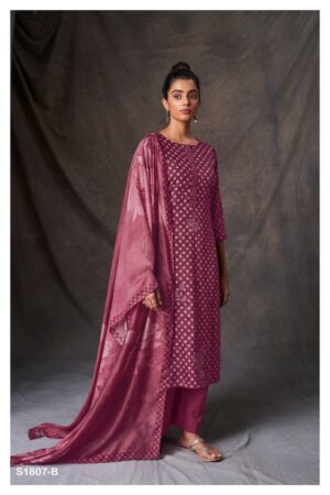 My Fashion Road Ganga Joelle Exclusive Fancy Cotton Unstitched Suit | S1807-B