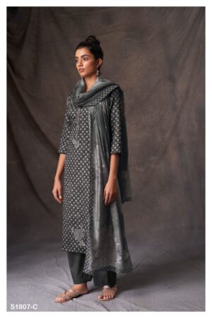 My Fashion Road Ganga Joelle Exclusive Fancy Cotton Unstitched Suit | S1807-C
