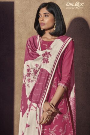 My Fashion Road Krishika Omtex Muslin Sharara Style Unstitched Suits | Pink