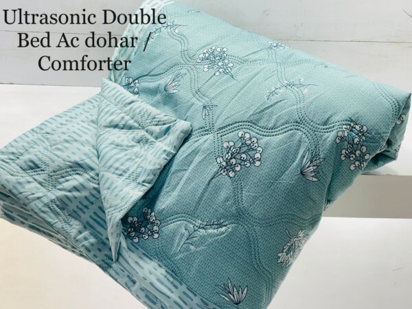 My Fashion Road COTTON ULTRASONIC REVERSIBLE DOUBLE BED /COMFORTER | BLUE