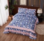 My Fashion Road MARVELLOUS FRILL KING SIZE PRINTED REVERSIBLE BED COVER SET | #11