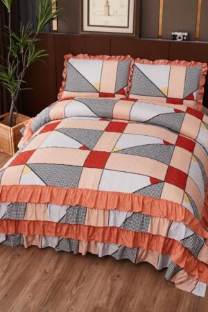 My Fashion Road MARVELLOUS FRILL KING SIZE PRINTED REVERSIBLE BED COVER SET | #10