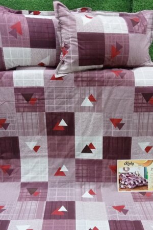 My Fashion Road Pure Cotton King Size Premium Bedsheet With Pillow Covers | #07