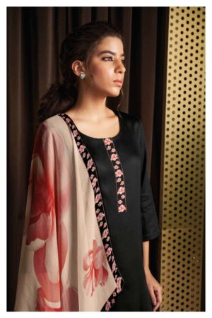 My Fashion Road Ganga Evelyn Cotton Silk Plazzo Unstitched Dress Material | S1905-A