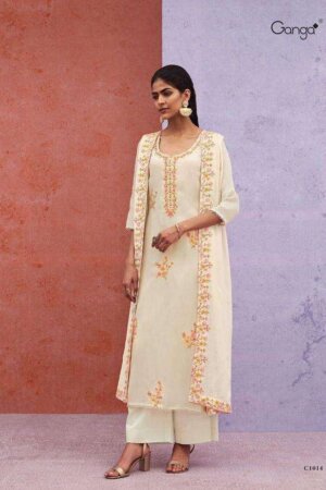 My Fashion Road Ganga Fashion Occasion Designer Silk Unstitched Salwar Suit | C1014