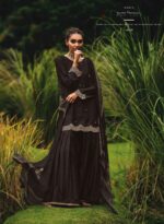 My Fashion Road Varsha Lavanya Designer Muslin Unstitched Suit | Black