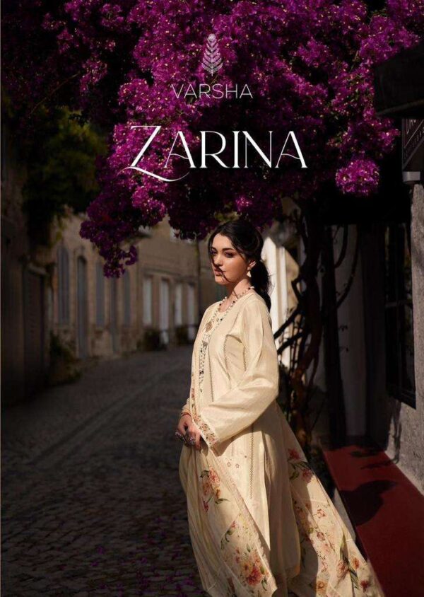 My Fashion Road Varsha Zarina Latest Style Traditional Wear Muslin Unstitched Suit | ZN-01