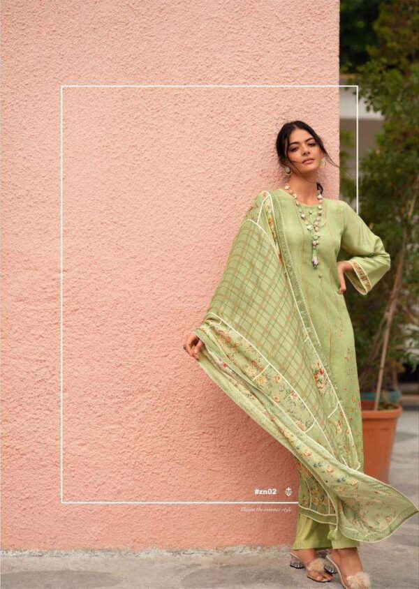 My Fashion Road Varsha Zarina Latest Style Traditional Wear Muslin Unstitched Suit | ZN-02