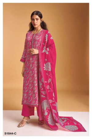My Fashion Road Ganga Bansuri 1844 Exclusive Fancy Cotton Silk Suit | Pink