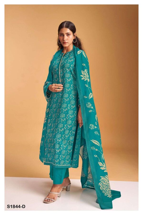 My Fashion Road Ganga Bansuri 1844 Exclusive Fancy Cotton Silk Suit | Blue