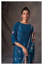 My Fashion Road Ganga Elsa 1823 Latest Print Crape Salwar Kameez Suit | Blue