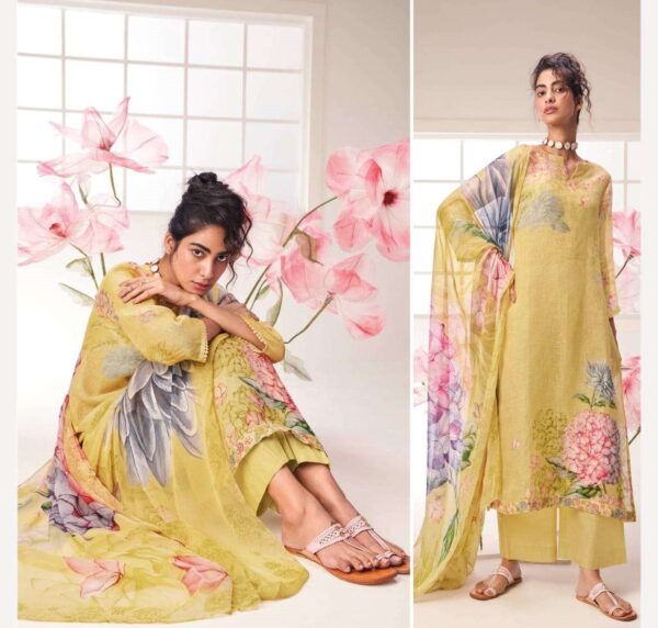My Fashion Road Ganga Fashion Adonis Exclusive Designer Linen Suits | C1452