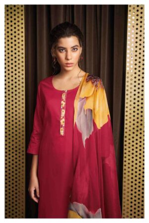 My Fashion Road Ganga Oeshi 1902 Festive Collection Cotton Silk Dress | S1902-B