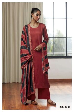 My Fashion Road Ganga Selvi 1736 Exclusive Fancy Satin Salwar Kameez Suit | S1736-B