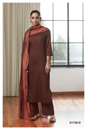 My Fashion Road Ganga Selvi 1736 Exclusive Fancy Satin Salwar Kameez Suit | S1736-D
