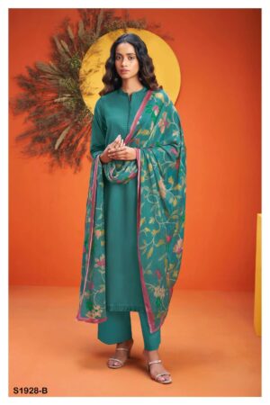 My Fashion Road Ganga Selvi 1928 Premium Wear Cotton Satin Dress | S1928-B