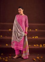 My Fashion Road Jay Vijay Aanando Gulika Fancy Muslin Silk Salwar Kameez Suit | 3105-C
