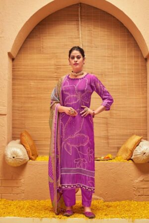 My Fashion Road Jay Vijay Anando Aahana Vol 2 Exclusive Muslin Silk Suit | 3103-A