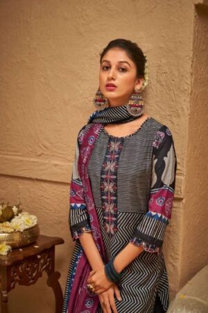 My Fashion Road Jay Vijay Anando Ethisha Exclusive Muslin Silk Salwar Suit | 3104-B