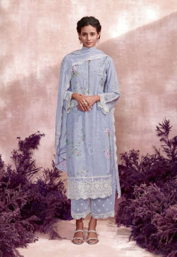 My Fashion Road Kimora Heer Noor Jahan Designer Muslin Silk Ladies Suit | 9107