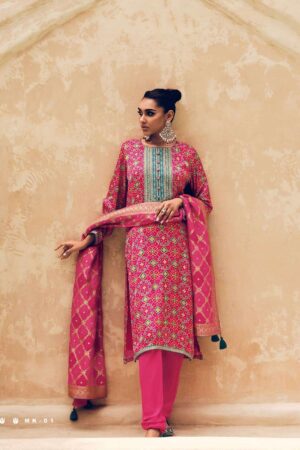 My Fashion Road Varsha Mahika Designer Festive Wear Silk Salwar Suit | MK-01