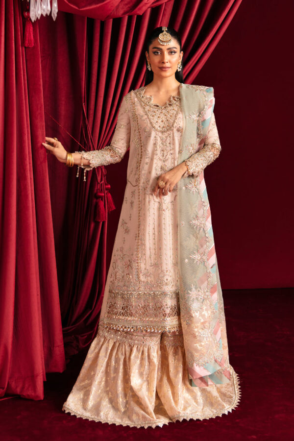 My Fashion Road Qalamkar Heer Ranjha Luxury Festive Unstitched Collection 2023 | HR-03 MEHER
