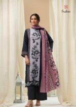 My Fashion Road Sahiba Sudriti Izhar Cotton Satin Digital Print With Handwork Suit | 826