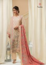 My Fashion Road Sahiba Sudriti Izhar Cotton Satin Digital Print With Handwork Suit | 828