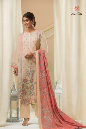 My Fashion Road Sahiba Sudriti Izhar Cotton Satin Digital Print With Handwork Suit | 828