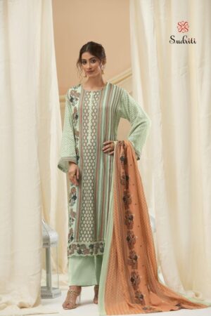 My Fashion Road Sahiba Sudriti Izhar Cotton Satin Digital Print With Handwork Suit | 840