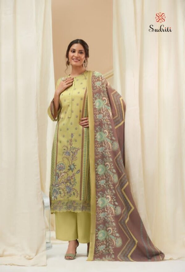 My Fashion Road Sahiba Sudriti Izhar Cotton Satin Digital Print With Handwork Suit | 865