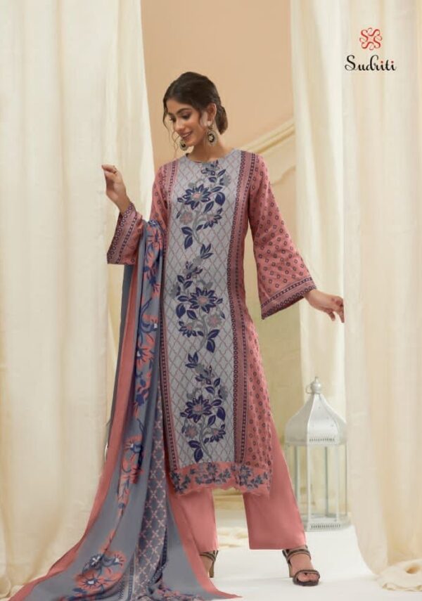 My Fashion Road Sahiba Sudriti Izhar Cotton Satin Digital Print With Handwork Suit | 867